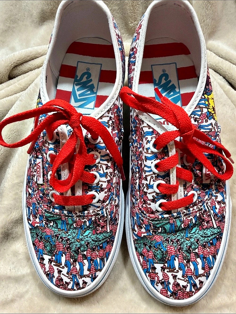 Vans Where's Waldo Print Sneakers US 6.5